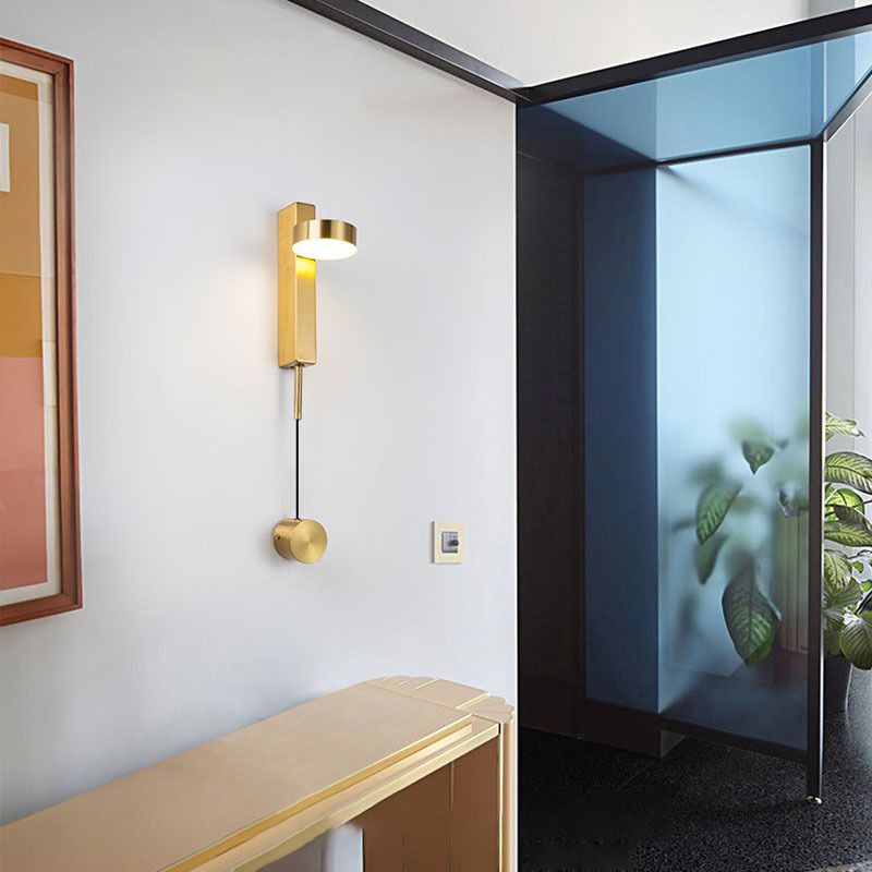 Metal Cylinder Wall Mounted Lamps Modern Style 1 Light Wall Lighting Fixtures