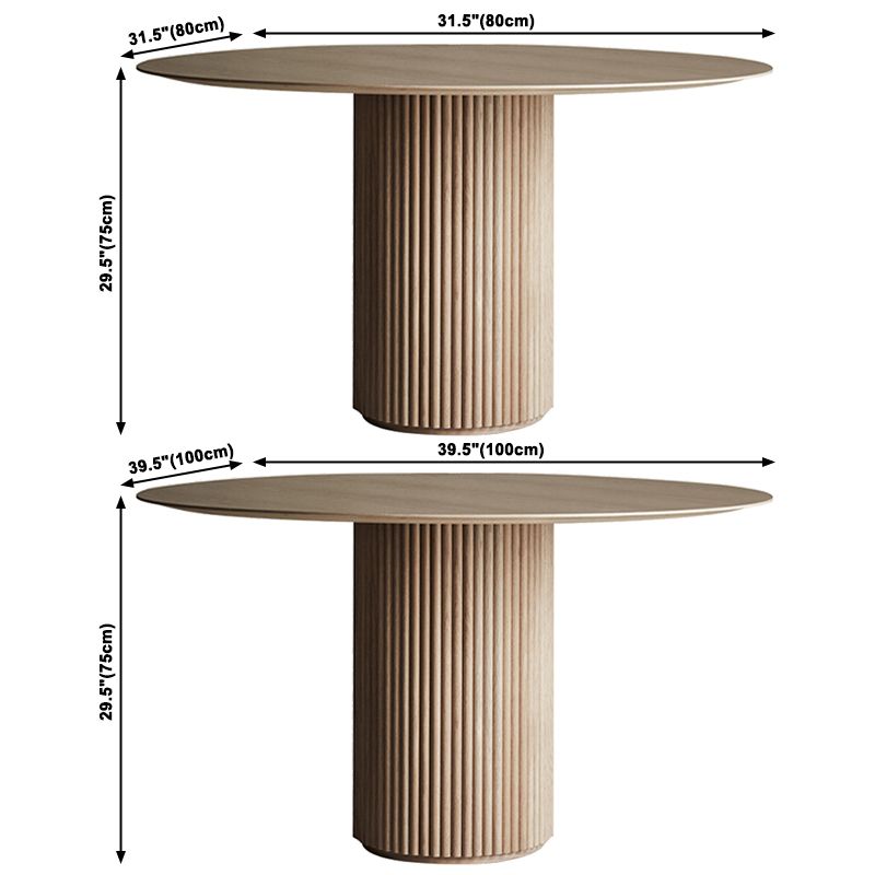 Solid Wood Round/Oval Dining Table Modern Contemporary Kitchen Table for Restaurant