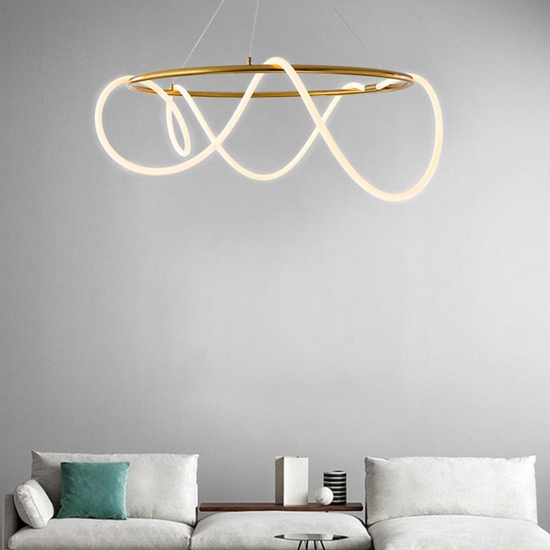 Modern Nordic Light Luxury Simple Style LED Pendant Chandelier Light for Dining Room