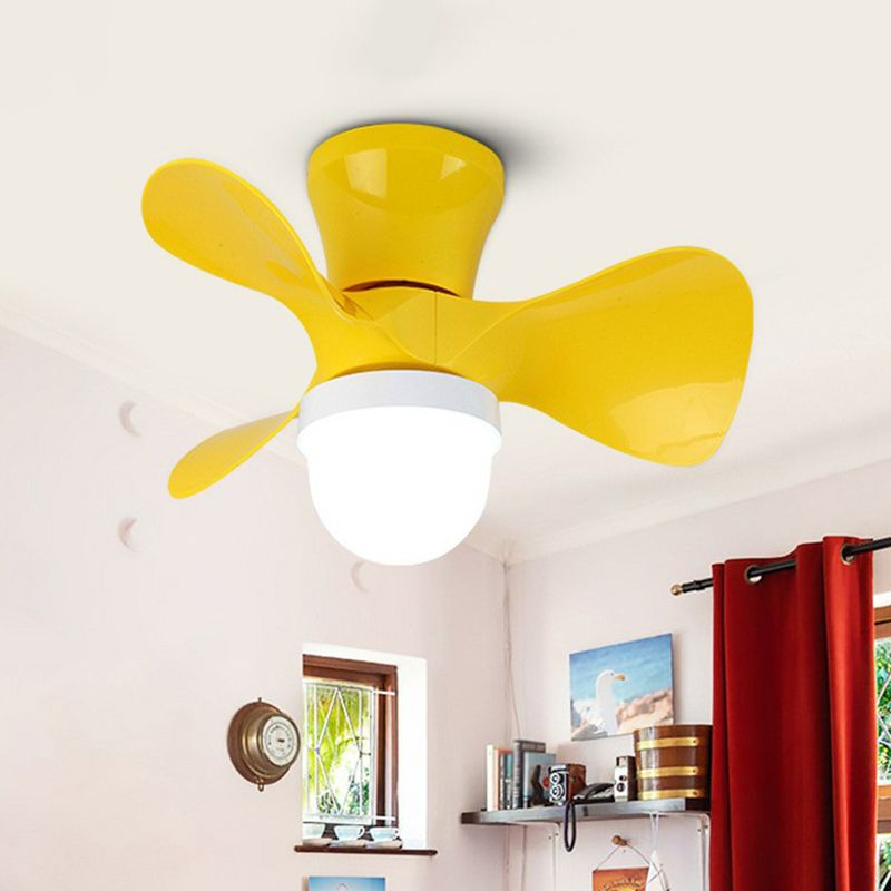 22 "breites Schlafzimmer -Anhänger Lüfter Licht zeitgenössische Halbmontagebeleuchtung mit Schüssel Acrylschatten, 3 Klingen