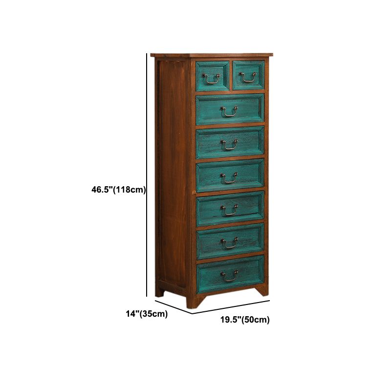 Traditional Matte Finish Storage Chest Bedroom Solid Wood Dresser