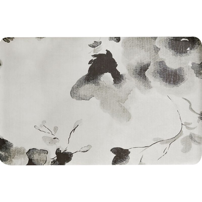 Tapis Oriental gris en Polyester à motif aquarelle, lavable en Machine, avec envers antidérapant, pour la décoration, respectueux des animaux de compagnie