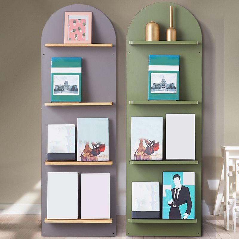 Scandinavian Wooden Bookcase Standard Closed Back Bookshelf with Shelves