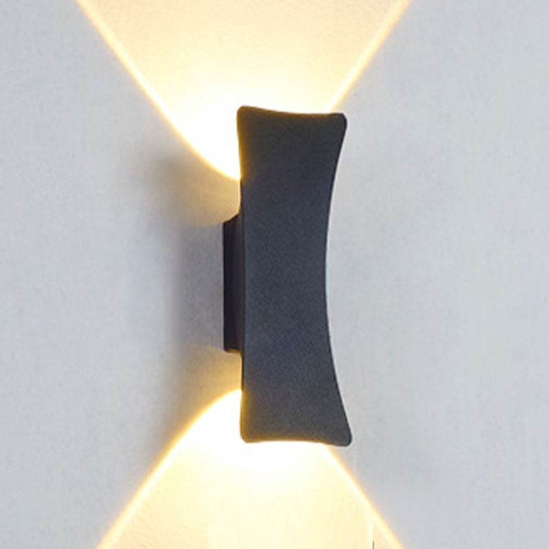 Hourglass 2 - Light Wall Flush Mount Black / White Metal Wall Light
