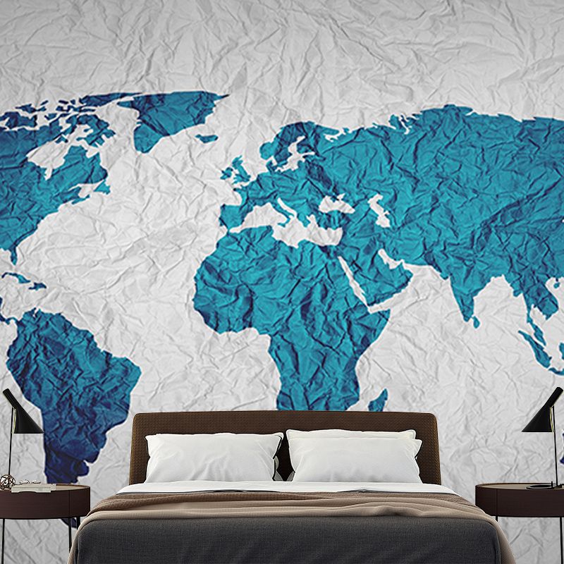 Beautiful Illustration Mural Wallpaper World Map Indoor Wall Mural