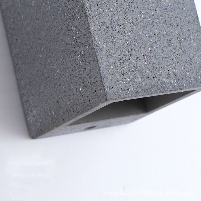 Quaderwandleuchte moderne 1-Licht-Wandlampe mit Zementschatten für Gang