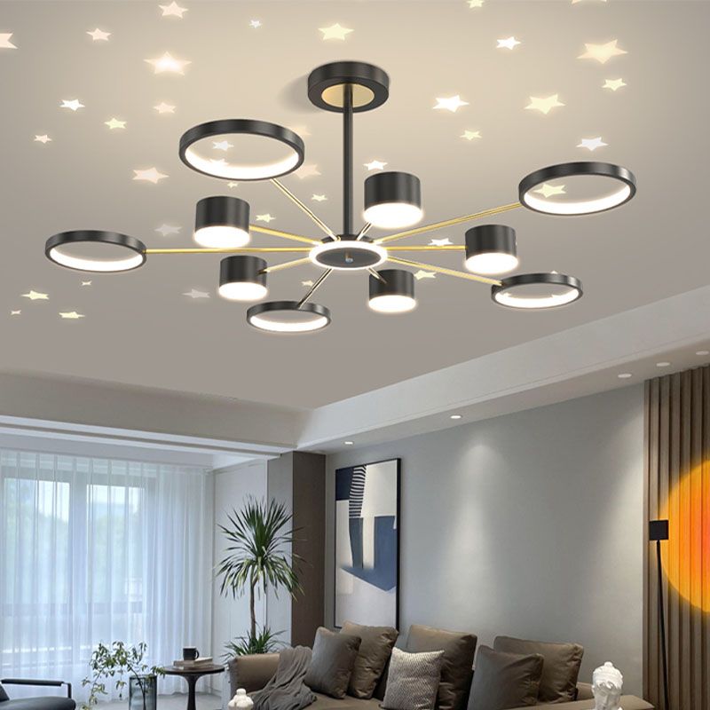 5/12 Köpfe Decke Anhänger Licht Einfachheit Kronleuchter Beleuchtung für Wohnzimmer