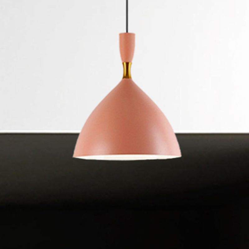 Tienda de tela de restaurantes Funro de embudo iluminación colgante de aluminio 1 cabezal Macaron loft Suspension Light