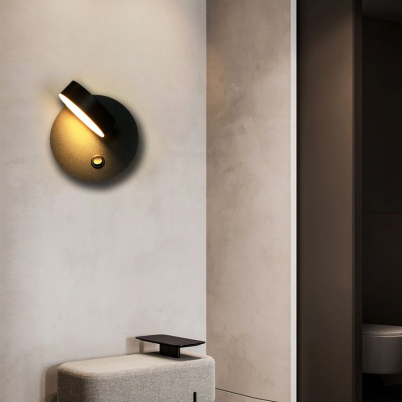 Lampada montata a parete circolare Postmoderna semplicità lampada a monte acrilica per soggiorno