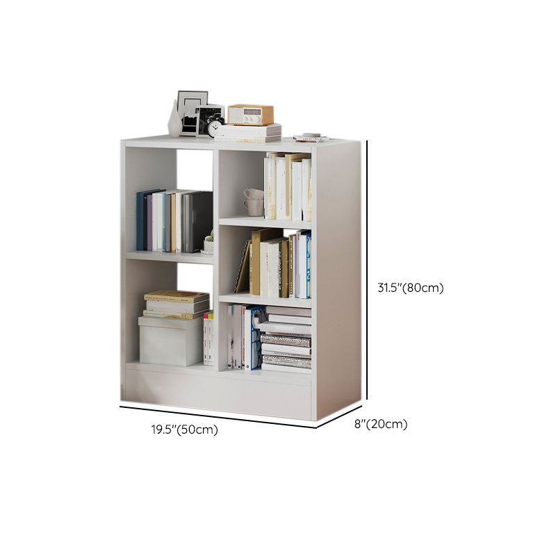 Contemporary Vertical Open Shelf Bookcase Engineered Wood Home Book Shelf with Shelves