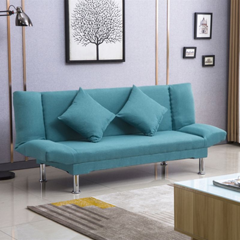 Linen Contemporary Armless Convertible Sofa Foldable Sofa for Apartment