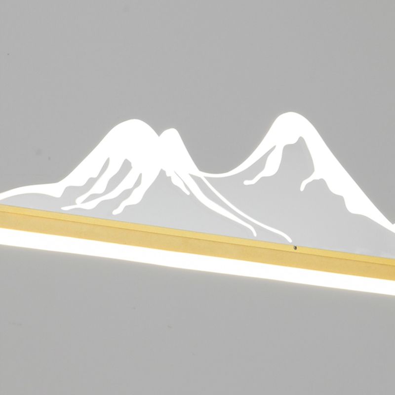 Chinese Modern Aluminum Chandelier Lamp Linear LED Island Pendant for Tea Room