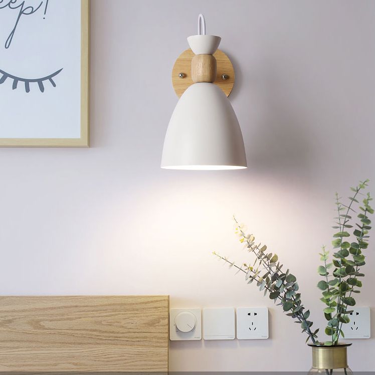 Moderni macaron nordici in stile geometrico con sconde da parete geometrica 1 flione leggero in giallo e bianco