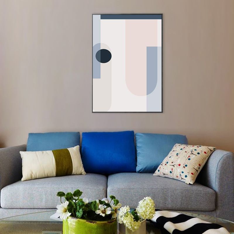 Nordic Style Contracted Graphic Painting Canvas Pink Illustration Wall Art Print