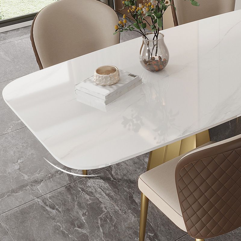 1/3/4/5/7 Pieces Luxurious Rectangle Dining Set Sintered Stone Top Dinette Table Set