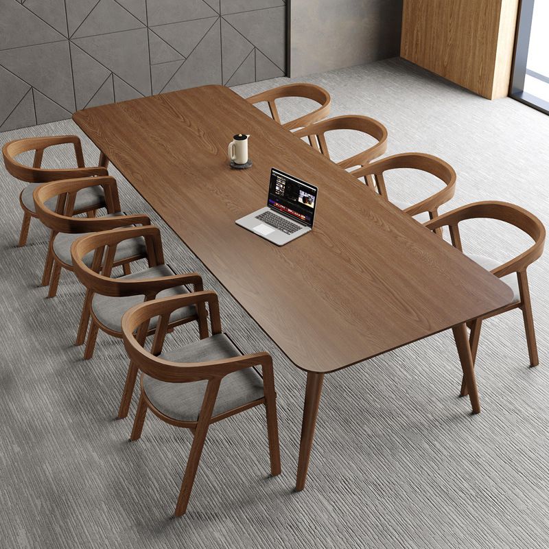 Pine Wood Top Dining Table Contemporary Dining Table with 4 Legs