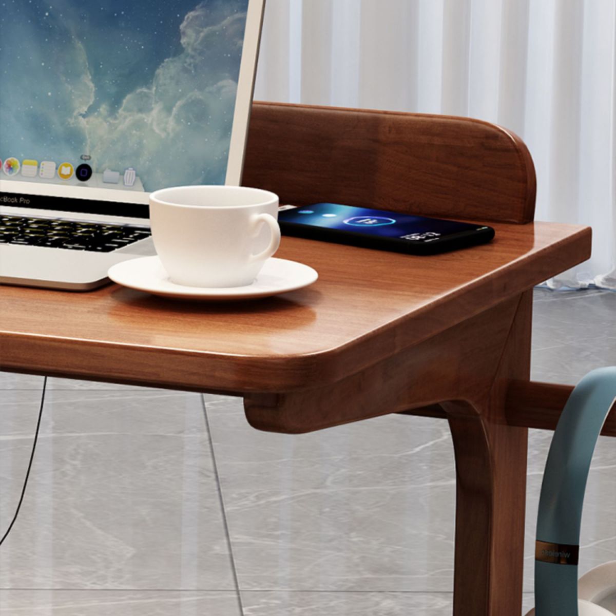 Home / Office Writing Desk Contemporary Solid Rubberwood Office Desk