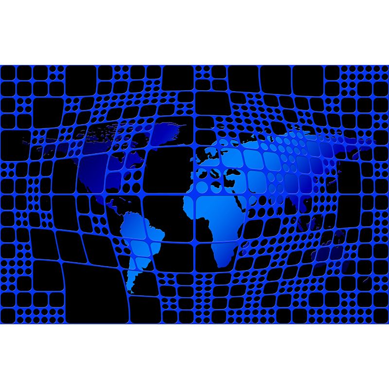 Decorative Wall Mural Wallpaper Map Illustration Sitting Room Wall Mural