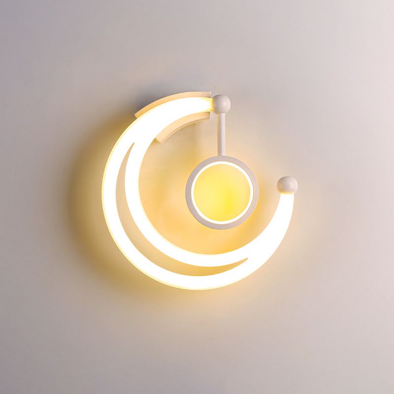 Nordic Style Crescent Mur Light Acrylique Livrage LED Ponderie d'éclairage en phase