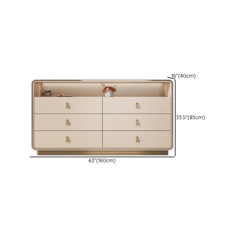 15.6-inch Width Solid Wood Storage Chest Classic Glam Storage Chest Dresser