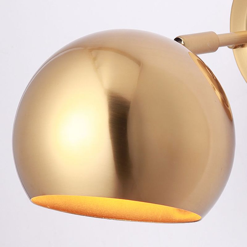 Eisengold Finish Wandmontage Lampe Dome Ein leicht licht minimalistische Leuchtenleuchte