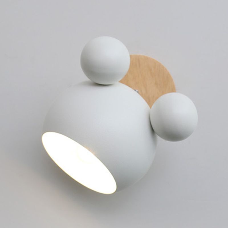 Metal Half Round Wall Mounted Lamps Modern Style 1 Light Wall Mount Lighting