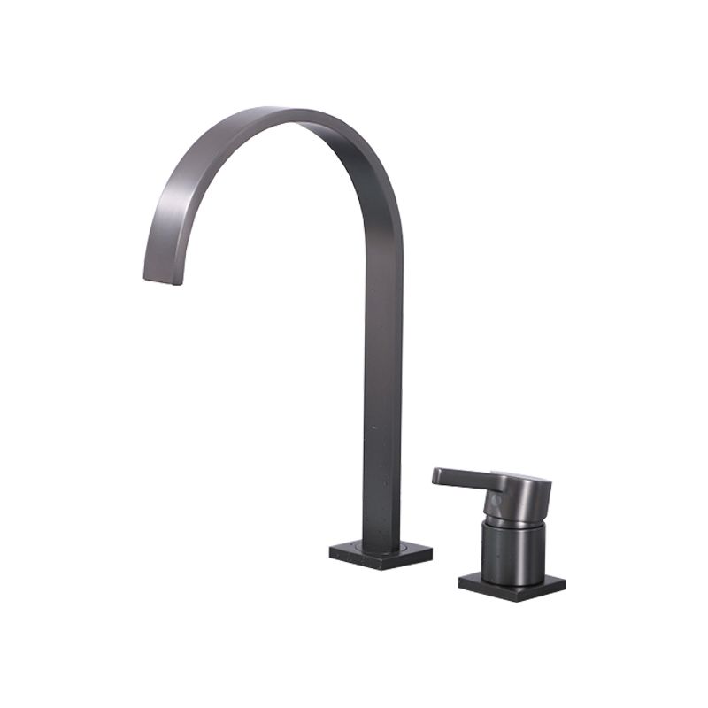 1-Handle Bathroom Faucet with Swivel 2 Hole Widespread Bathroom Sink Faucet