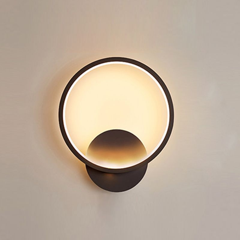 1-Light Modern Wall Sconce Geometric LED Wall Light with Metal for Living Room