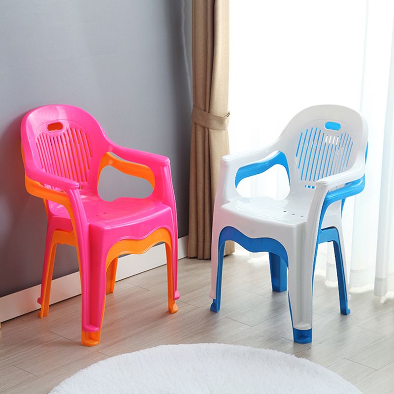 Modern Plastic Dining Room Chair Stacking Dining Arm Chair for Restaurant