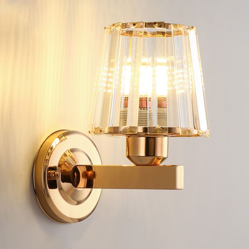 1 lumière géométrique murale lesmpes de style moderne des lumières murales cristallines en or