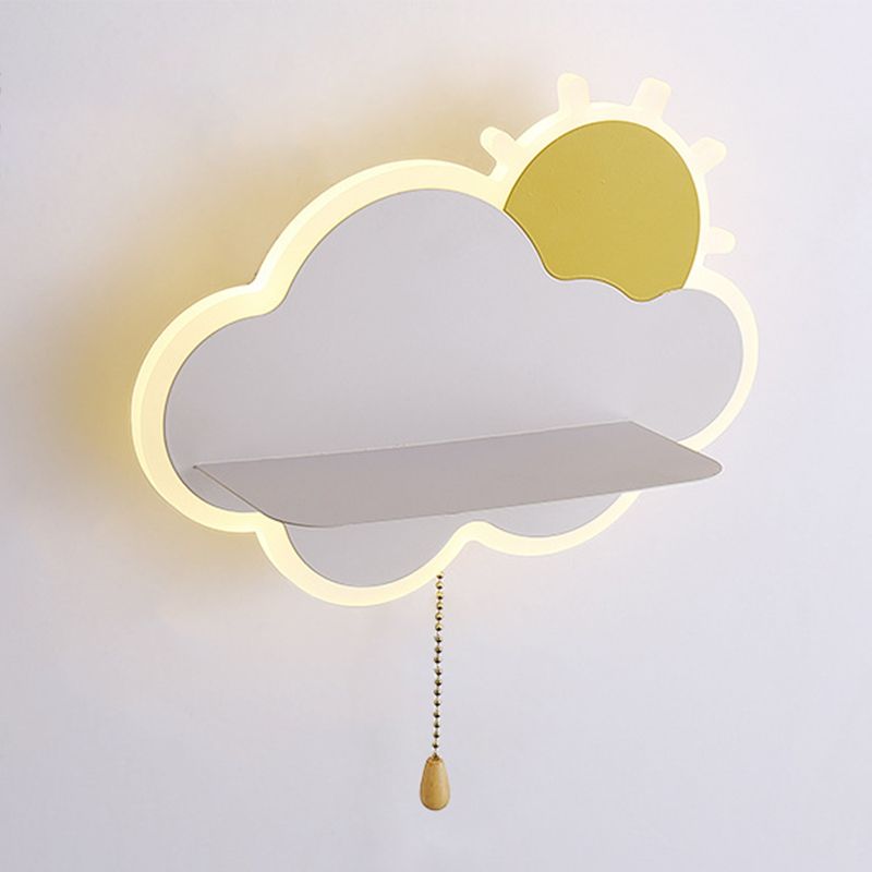 Cloud Wall Mounted Lamps Modern Style Metal 1 Light Wall Light Sconces