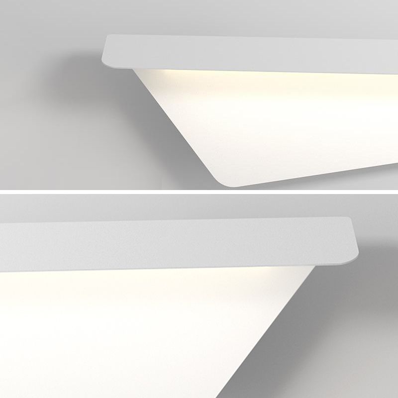 Geometric Wall Lighting Modern Metal 1 Light Wall Sconce in White