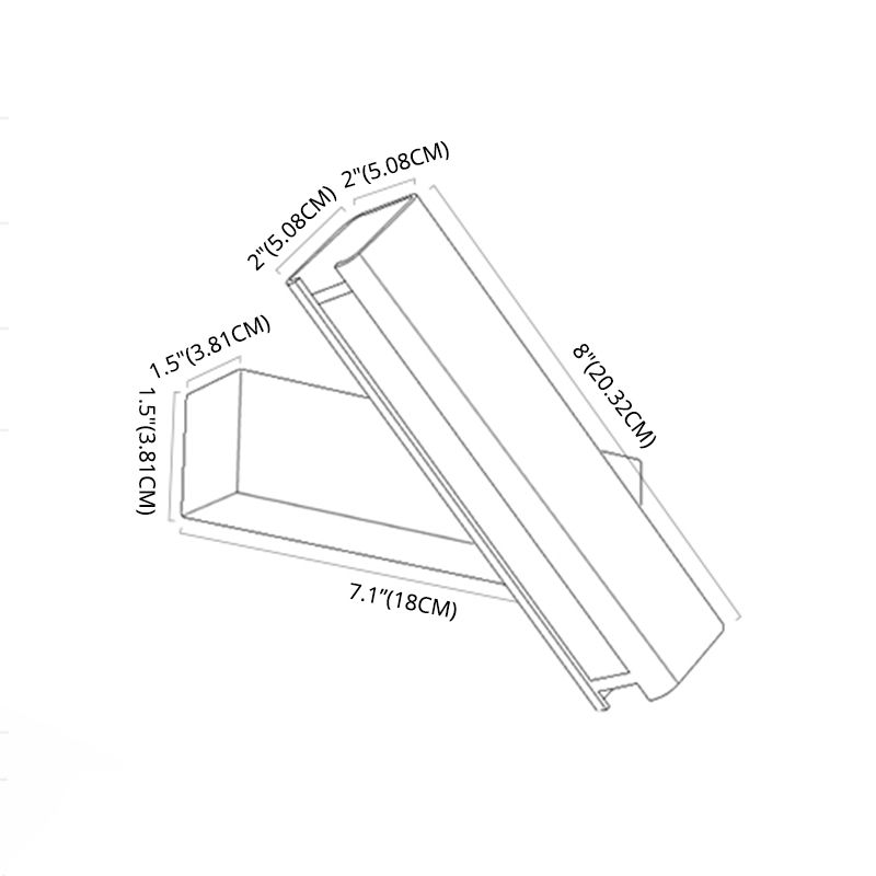 Aluminium LED Rotatable Wall Sconce in Modern Minimalist Style Wooden Wall Lamp for Bedroom