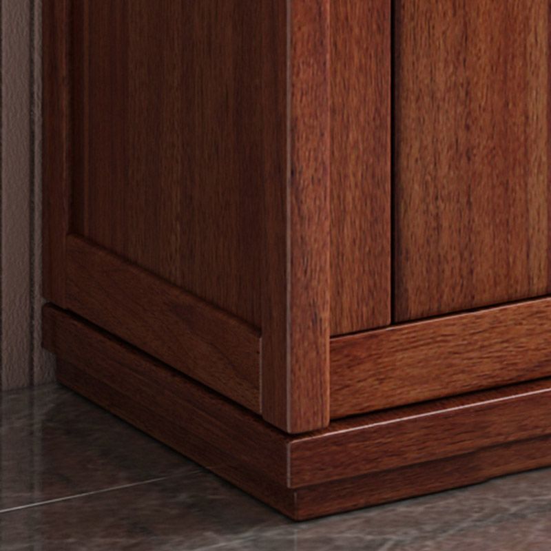 Contemporary Style Wardrobe Armoire Solid Wood Wardrobe Closet with Doors and Drawer