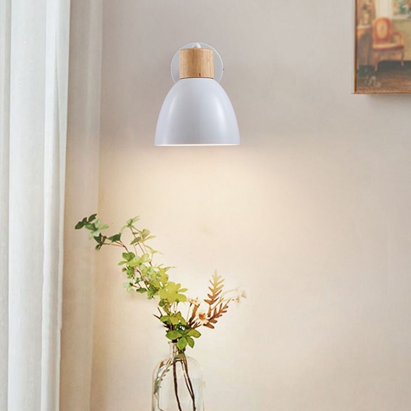 Modern Metal Wall Sconce Lighting White Wall Mounted Lights for Bedroom