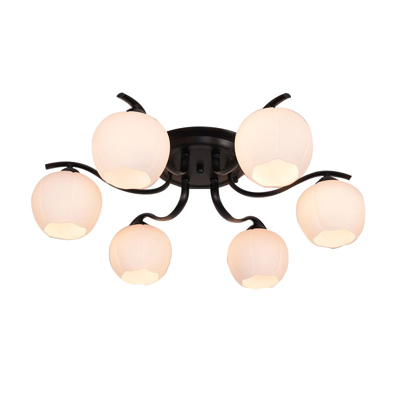Sputnik Semi Flush Mount Minimalist Glass Semi Flush Light Fixtures