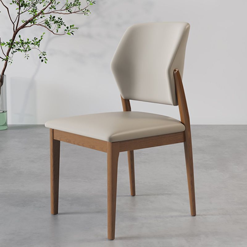 Contemporary Wood Chair Open Back Kitchen Dining Side Chair for Dinning Room