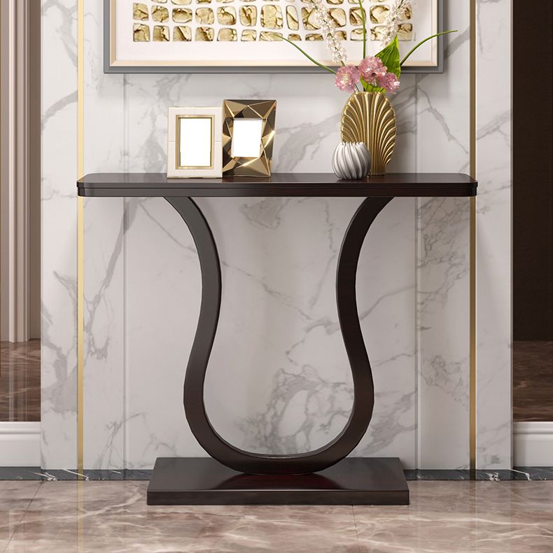 33.46" Tall Console Table 1-shelf Solid Wood Accent Table for Hall