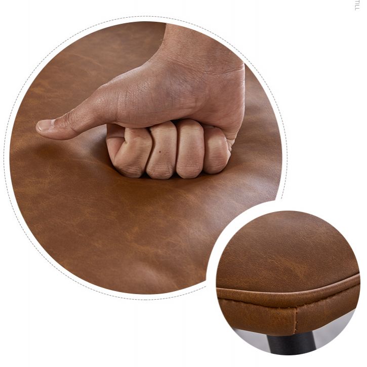 Silla de comedor de metal de estilo contemporáneo, sillas laterales sin brazos con respaldo lateral para cocina