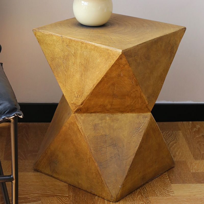 17.5 Tall Block Side Table Modernistic Metal Side End Snack Table