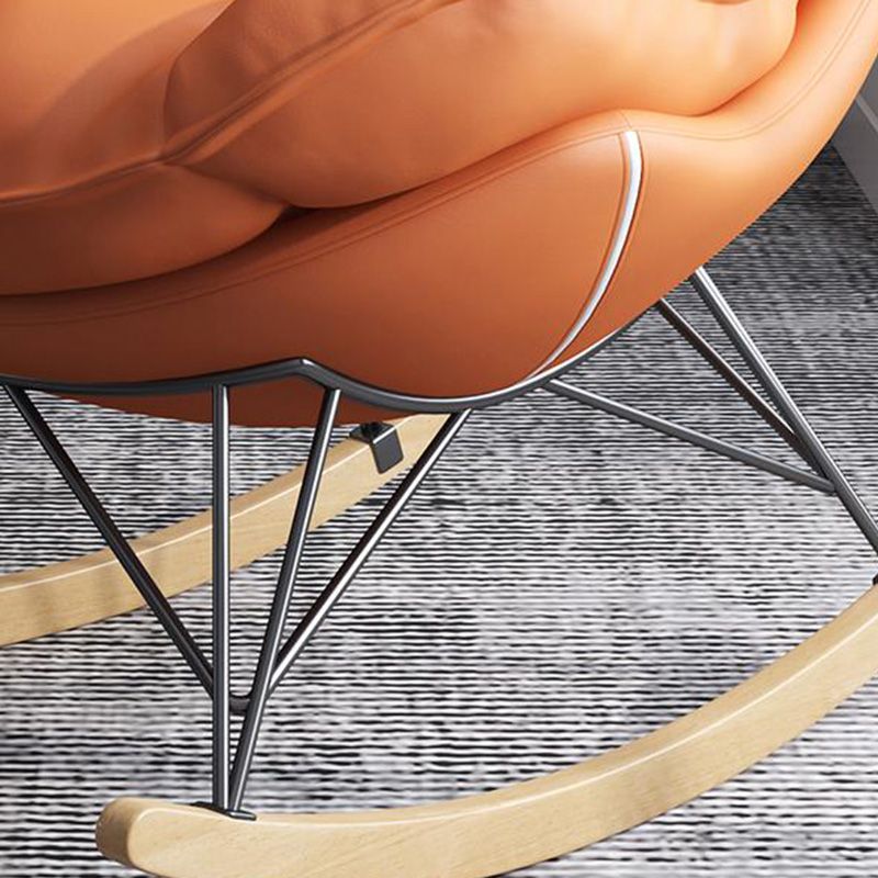 27.56"L x 37.4"W x 34.65"H Armless Cushion Back Chair,Modern Reclining with Ottoman