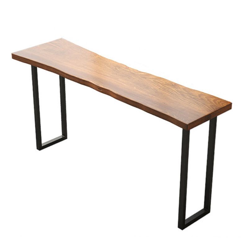 Modern Rectangular Pub Table Set 1/5/7 Pieces Wooden Counter Table with Backless Stools
