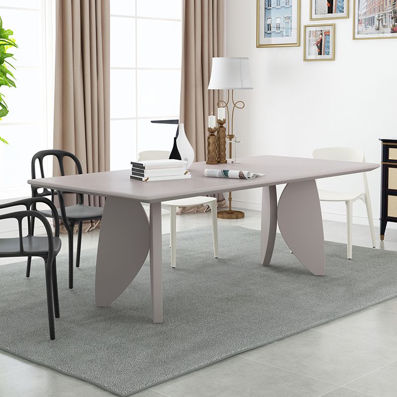 Mesa moderna de madera maciza para restaurante, mesa de comedor rectangular con 4 patas
