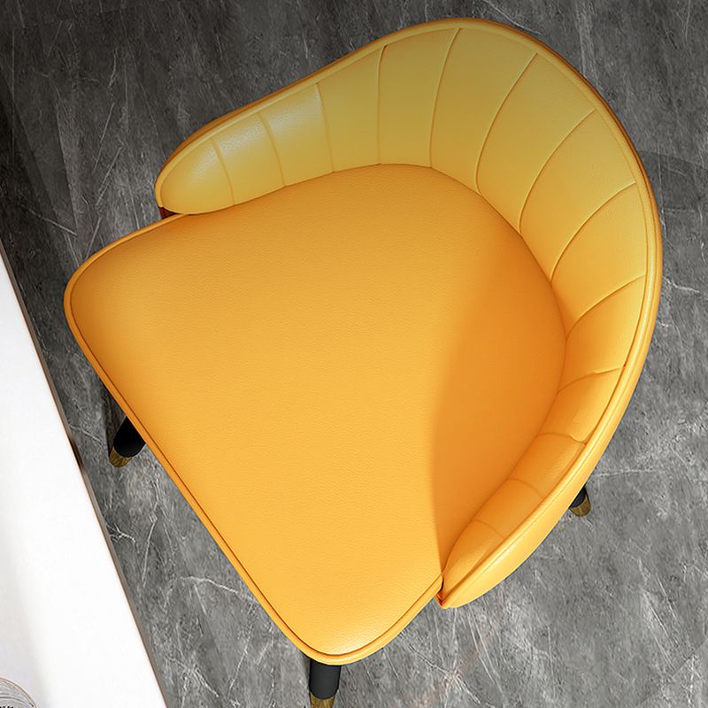 Modern Armless Backrest Counter Stool Steel Household Bar Stool with Pedal and Cushion