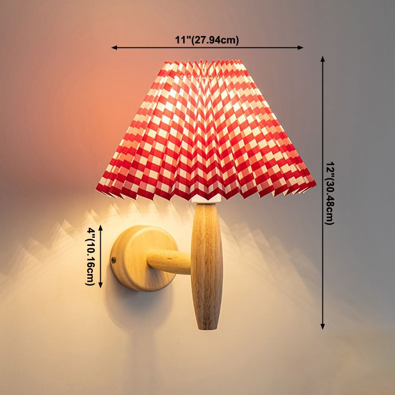 Stile moderno a parete in legno Pronzo leggero conico a filo a filo a filo con la parete con una parete a filo