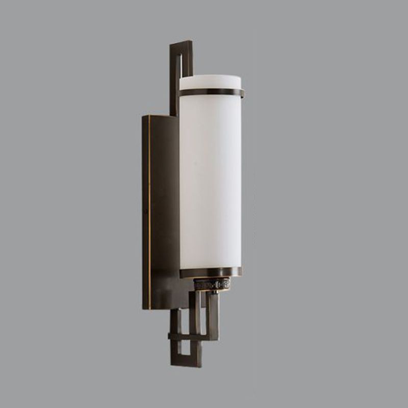 Cylinder Wall Lighting Modern Glass 1 Light Wall Sconces for Living Room