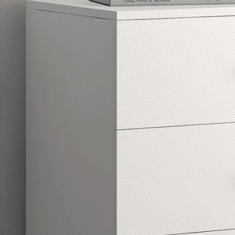 White Contemporary Chest Wood Storage Chest Dresser for Bedroom , 15.7" Wide