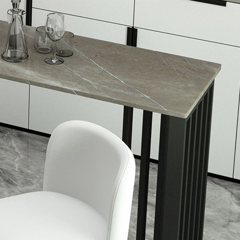 Industrial 1/2/4 Pieces Table and Stool Set Rectangle Indoor Stone Counter Height Set