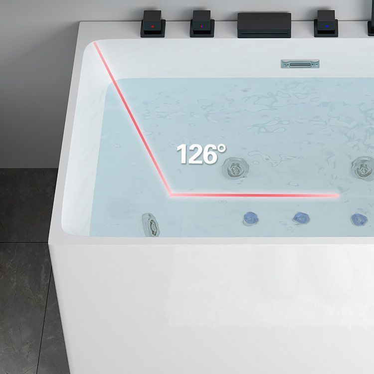 Acrylic Soaking Modern Bathtub Antique Finish Rectangular Bath Tub