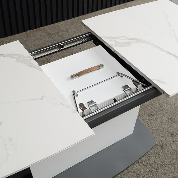 Stone Top Dining Table Set 1/4/5/7 Pieces Modern White Indoor Dinette Set